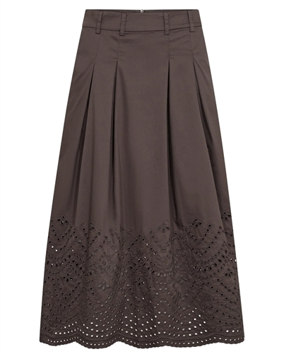 Co' Couture - PoppyCC Pleat Scallop Rock - Dark Brown